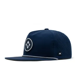 Oem Custom Klassiek Snel Droog Polyester Touw Hoed, Laser Gesneden Gat Geperforeerde Sport Cap, Logo 5 Paneel Snapback Caps