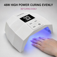 Lampe à ongles UV LED sans fil rechargeable 68W, sécheuse professionnelle pour vernis gel, pour salon de manucure, vente en gros