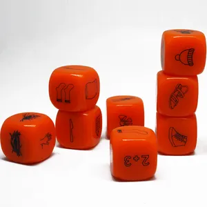 20mm Impressão da Tela de Seda personalizado Dice D6 História do Cubo para o Ensino ou Jogos