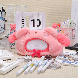 Trousse à crayons en peluche mignonne de dessin animé, sac en peluche doux, poupée de machine à griffes, pochette de rangement de grande capacité pour papeterie, sac de rangement, trousse à cosmétiques - Product Image 4
