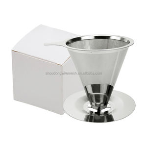 Portátil De Aço Inoxidável Cone Invertido Filtro De Café Cold Brewing 250 300 Mesh Drip Funnel Café Ferramentas Acessórios Food Grade - Product Image 5