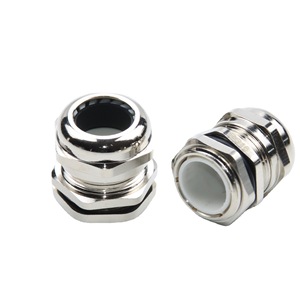 Metal <b>Cable</b> <b>Waterproof</b> Connector M12 Nickel Plated Brass IP68 Threaded For <b>Cable</b> Protection - Product Image 2