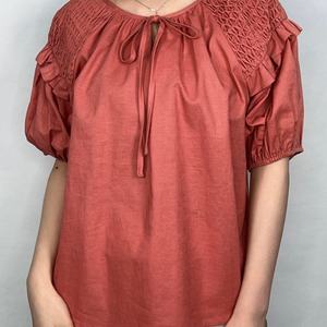 Chemisiers décontractés OEM pour femmes, à manches courtes, brodés, pour l'été - Product Image 2