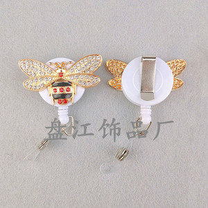 Hebilla promocional de aleación para identificación de animales, hebilla metálica con diamantes de imitación de fácil extracción, hebilla telescópica de fácil extracción con diseño de abeja, directo de fábrica - Product Image 1