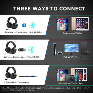 <span class=keywords><strong>Headset</strong></span> Gaming nirkabel, <span class=keywords><strong>Headset</strong></span> Gaming Bluetooth nirkabel latensi rendah untuk PC - Product Image 5