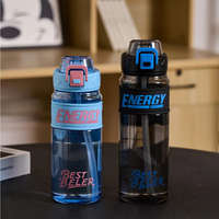 Bouteille d'eau sportive JM – Gourde portable d'été avec paille, design moderne et épuré, grande capacité, résistante aux hautes températures pour l'extérieur