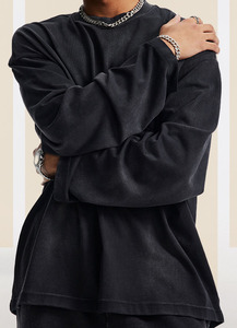 Camiseta de Manga Larga de Algodón Puro <span class=keywords><strong>Mustang</strong></span> con Estampado Desgastado de 320g, Nueva Colección Primavera/Verano 2026 - Product Image 5