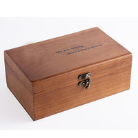 Caja de madera con cierre para regalo, embalaje personalizado hecho a mano, miel