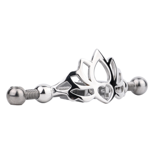 QKKQ flor de loto pezón abrazadera cuero/Cadena de Metal Piercing corporal masajeador de senos pinzas para clítoris BDSM juguete sexual para mujeres - Product Image 5
