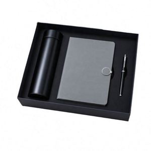 Set de Regalo Personalizado de Cuaderno de Cuero Rojo Corporativo, Termo con LED, Diario de Lujo A5, Libro Promocional, Caja de Regalo con Bolígrafo - Product Image 3