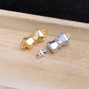 Accesorios DIY Wenchi Modelo 25046: Conector de Perlas para Collar y Pulsera con Hebilla de Nudo de Mariposa Acabado a Mano - Product Image 4