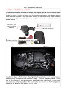 19-21-Cadillac CT4 CT5 2.0T GTR motor hava emme borusu için sürüş hızı gerçek kuru karbon Fiber emme sistemi geliştirin - Product Image 6