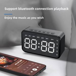 2025 Retro multifuncional reloj despertador Pantalla de temperatura inalámbrica <span class=keywords><strong>para</strong></span> BT Mini Audio reproductor de música RGB LED <span class=keywords><strong>altavoces</strong></span> - Product Image 3