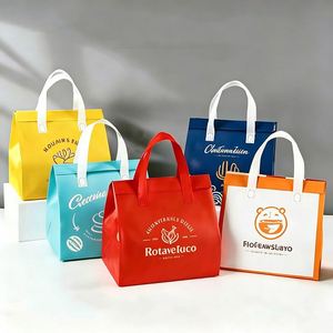 Sac isotherme personnalisé en non-tissé avec logo imprimé, sac de livraison alimentaire écologique pour crème glacée - Product Image 1