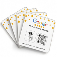 Plaque de signalisation pour avis Google d'hôtel, étanche, avec code QR NFC 13,56 MHz, interface RFID en acrylique et époxy