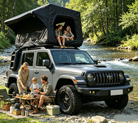 Tente de camping gonflable imperméable pour toit de voiture, avec pompe à air, en tissu Oxford, structure une chambre, pour voyages en extérieur, SUV, plage, randonnée