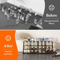 Présentoir de 12 pouces en plastique foncé pour parfums, cosmétiques, figurines, et support de desserts pour coiffeuse