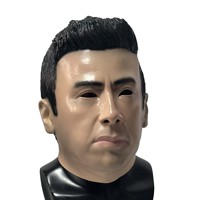 Masque réaliste de visage de célébrité en latex souple, masque de tête humaine pour cosplay, masque de fête en silicone, masque de mascarade artificiel pour homme, masque amusant pour toute la tête