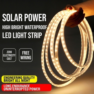 Bande lumineuse <span class=keywords><strong>LED</strong></span> <span class=keywords><strong>solaire</strong></span> étanche à contrôle intelligent, double température de couleur pour éclairage <span class=keywords><strong>extérieur</strong></span>, idéale pour les gîtes, alimentée par énergie <span class=keywords><strong>solaire</strong></span> - Product Image 1
