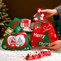 Sac cadeau de Noël en forme de pomme, sac de transport triangulaire tricoté pour fruits, emballage sûr et sécurisé
