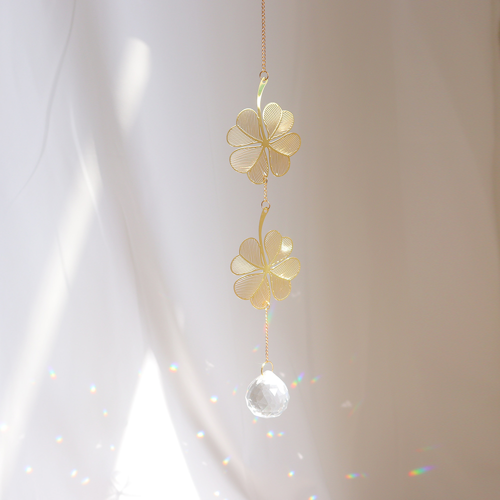 Two four-leaf clovers