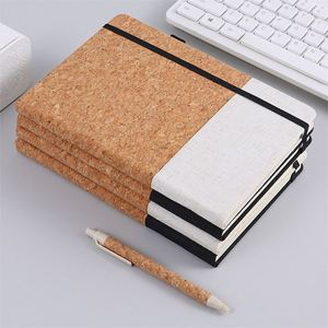 Notebook Eco-Friendly Leather Minimalist <b>A5</b> <b>Diary</b> with UV Printing Elastic Band Fabric Texture for Business Office - Product Image 5