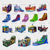 Toboggan gonflable combo aire de jeux gonflable jouets de location de fête commerciale château gonflable avec toboggans