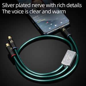 Hi-fi стерео аудио кабель 3,5 мм к 2RCA, стерео аудио кабель 3,5 мм, стерео штекер к двойному гнезду, <span class=keywords><strong>RCA</strong></span> переходник, кабель для MP3, планшетов - Product Image 4