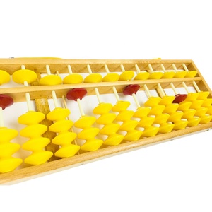 Soroban en bois de grande taille avec 13 tiges et perles en plastique pour enseignant - Product Image 5