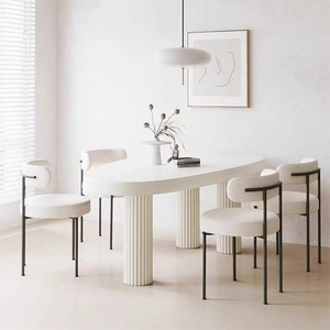 Nordic Style Iron Frame Leisure <strong>Chair</strong> Lint <strong>Velvet</strong> Makeup <strong>Chair</strong> with Backrest for Living Room Restaurant Dining <strong>Chairs</strong> - Product Image 5