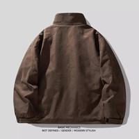 Veste de travail épaisse haut de gamme Detroit pour homme, doublée polyester, avec fermeture éclair et badge frontal, idéale pour l'hiver et les températures froides