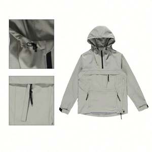 Veste coupe-vent légère pour homme, design personnalisé, grande taille, mode, saison hivernale, tissu en toile, vêtements abordables - Product Image 4