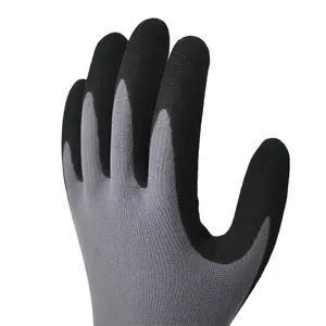 Wholesale High Quality Sandy Nitrile Coated Gloves Construction Work Gloves For Worker