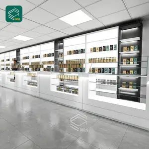 Custom Counter Display Unit 360 Degree Glass Hookah Showcase Cigar Display Case Modern Smoke Shop