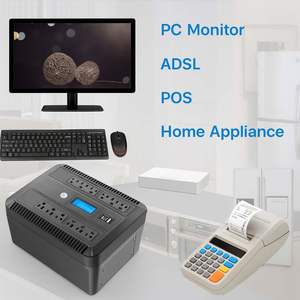 デスクトップPCおよびモニター用のLCDディスプレイと正弦波シミュレーションを備えた水平型650VA <span class=keywords><strong>UPS</strong></span> - Product Image 6