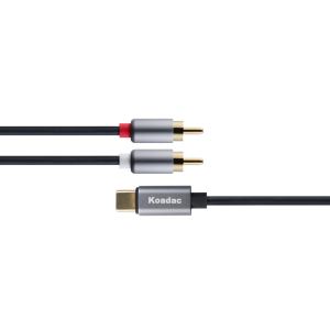 <span class=keywords><strong>Cable</strong></span> de Audio Tipo-C a 2RCA, 48Khz 16bit, Blindaje de 4 Capas, Conector Recubierto de Estaño, Carcasa de Aleación de Aluminio, Micrófono/Altavoz MP3 - Product Image 2