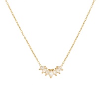 Accessoires minimalistes pour femmes, chaînes en acier inoxydable, plaqué or 18 carats, pendentif serti de zircon