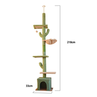 Arbre à chat d'angle robuste et compact, avec plusieurs plateformes, pour grimper, certifié BSCI