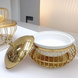 Calentador de Comida de Acero Inoxidable de 2.0L, Diseño Hueco Dorado, Equipo de Calentamiento para Restaurantes y Hoteles - Product Image 2