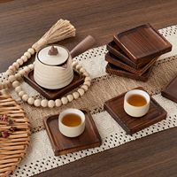 Décor de table basse BH, sous-verres modernes en bois, ensemble de sous-verres en bambou pour boissons, sous-verres pour boissons