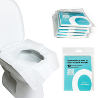 Protège-siège de toilette jetable de voyage en papier