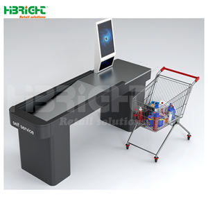 Vente en gros de comptoirs de caisse d'épicerie en acier de supermarché comptoirs de caisse à vendre - Product Image 5