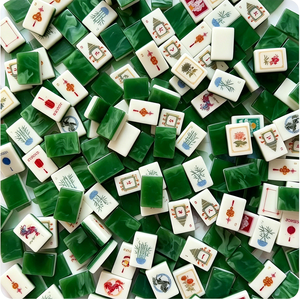 Colección de Fichas de Mahjong Personalizadas: Fuego + Fortuna - Fuego de Brasas, Juego de Mahjong Americano de Acrílico Rojo de Doble Capa - Product Image 6