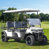 Voiturette de golf électrique 4 places homologuée pour la route, batterie lithium 48V, moteur 7,5 kW, contrôleur intelligent en acier, vitesse 30-50 km/h, autonomie 90 km