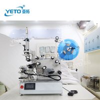 Machine d'étiquetage à enveloppement complet à 360° pour bouteilles de forme irrégulière, applicateur d'étiquettes pneumatique semi-automatique de haute précision