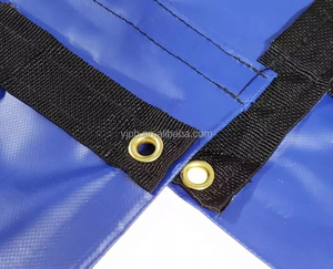 Bâches en vinyle bleu de 8 pieds, enduit de PVC, tissu polyester de 18oz, pour couverture de camion, rideau, housse de matelas, motif tissé - Product Image 4