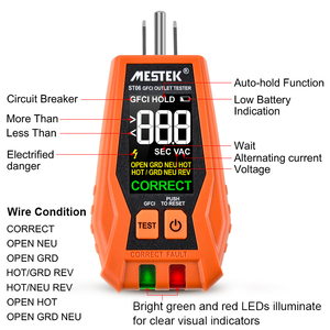 ST06 Socket Standard US Ground <strong>Tester</strong> US Plug Industrial Electric Wall Socket Cheap GFCI <strong>RCD</strong> Digital Socket - Product Image 5