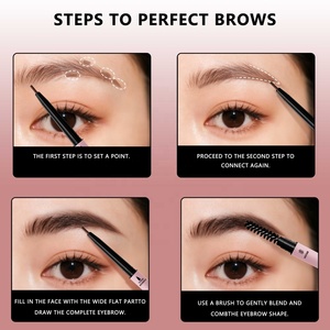 Crayon à sourcils double rond VISTY en vrac, compact, idéal pour les voyages, contrôle facile, sans erreur, pour dessiner les sourcils, fabricant OEM ODM - Product Image 4