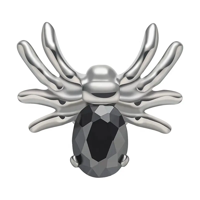 Giometal G23 Implante de titanio Piercing Black Widow Spider End Tragus Helix Conch Daith Threadless Body Jewelry al por mayor