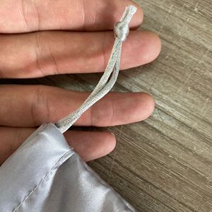 Customized <b>Cheap</b> Printed Mini Soft Silver Satin Drawstring <b>Gift</b> Pouch <b>Bag</b> for Jewelry Packaging - Product Image 6